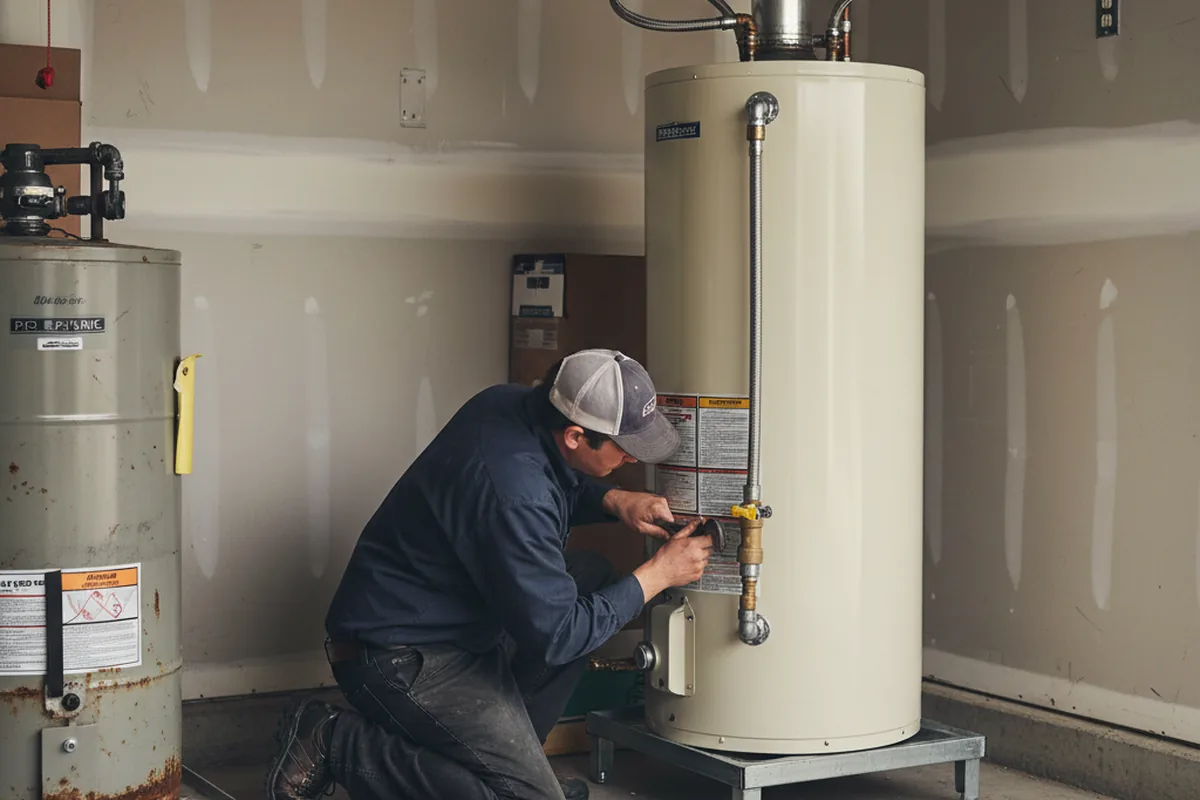 Water heater and shutoff valve replacement in Nicholasville